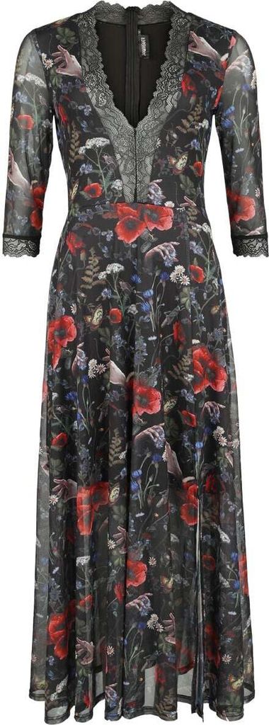 Jawbreaker Langes Kleid Damen Night Meadow Maxi Dress multicolor XXL