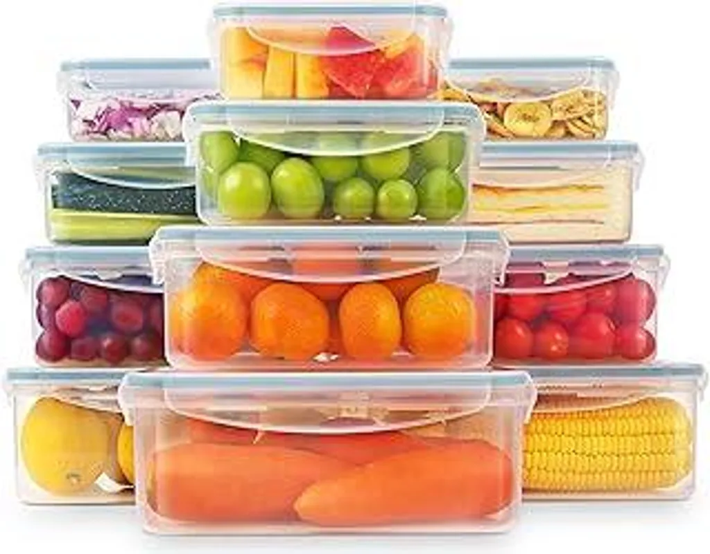 Set 12 Contenitori Plastica YASHE: Salvaspazio e Impermeabili 100%