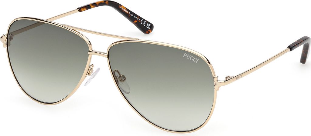 Pucci EP0229 32P shiny pale gold 60/11/140 Damen Sonnenbrillen