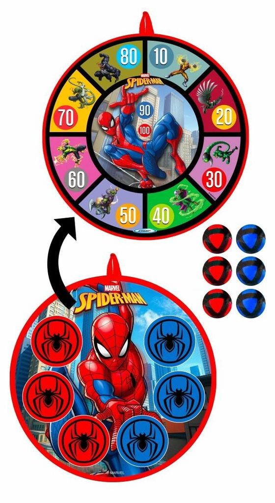 Jeu de fléchettes Spider-Man avec cible, 36 cm SPIDER-MAN Image du produit 