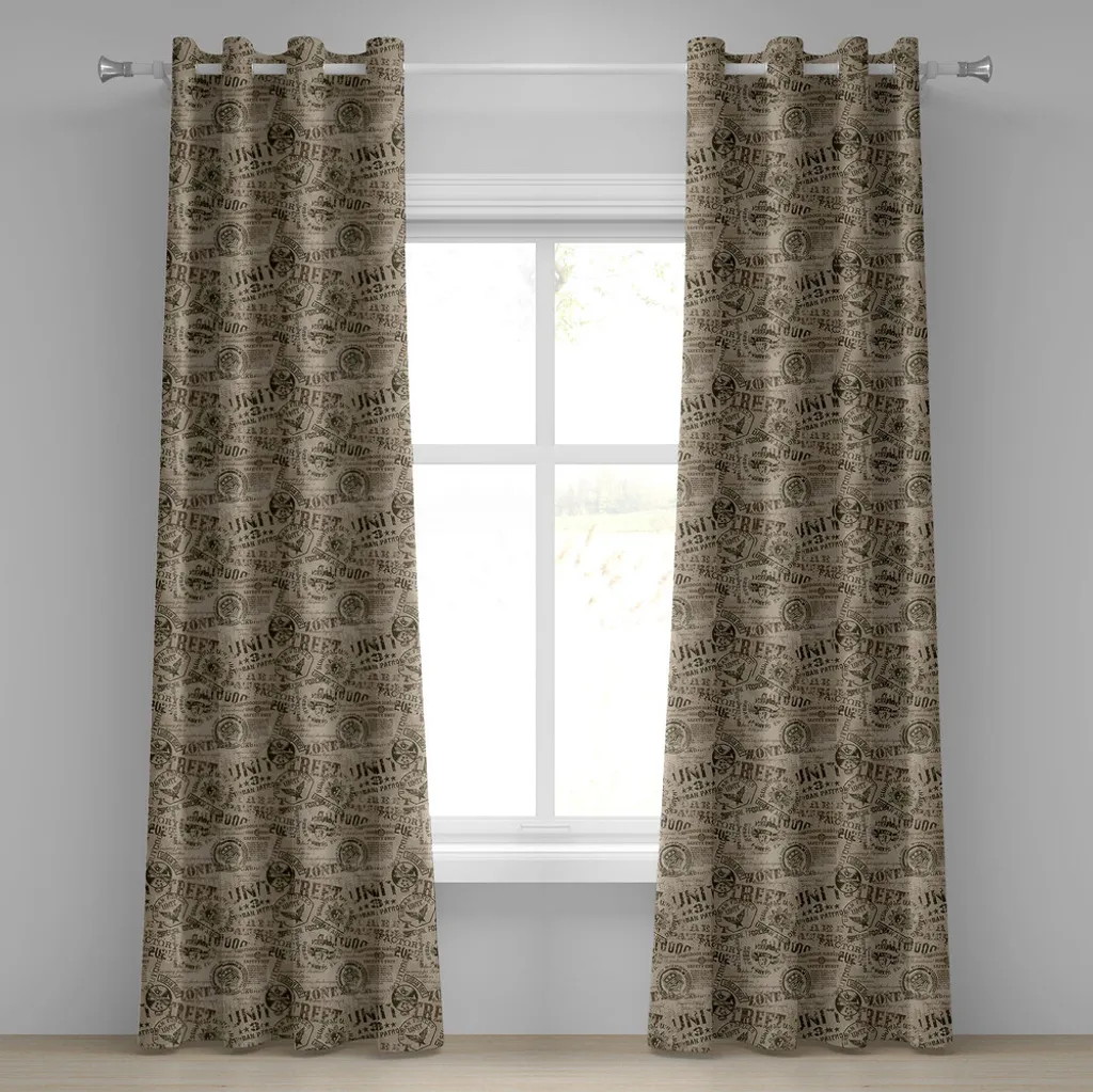 Paire de rideaux décoratifs style uniforme pour salon et chambre