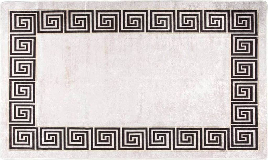 Möbel Teppich Waschbar 120x180 cm Hellbeige Rutschfest - Designerteppiche 337948