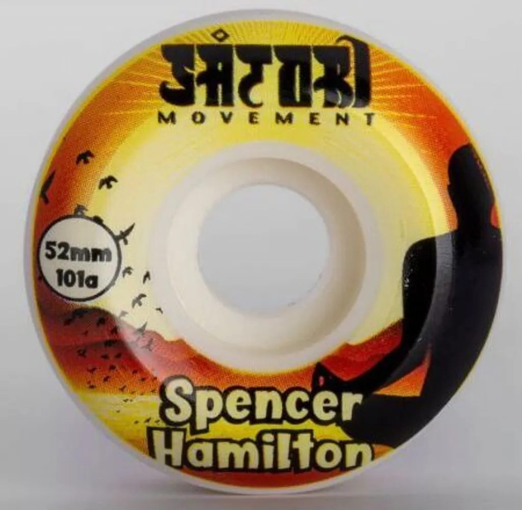 Roues Satori 52mm 101a Spencer Hamilton Meditat en Uréthane Jaune Pro