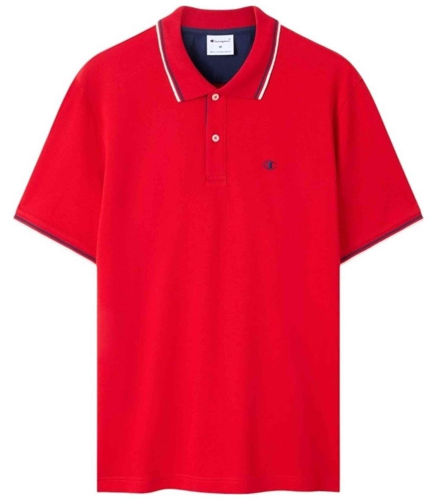 CHAMPION Poloshirt für Herren aus Baumwoll-Piqué - Rot Rot L