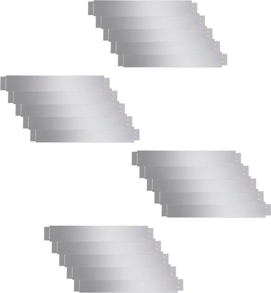 vidaXL Flexible Rasenkante 20-er Set Verzinkter Stahl 100x14 cm