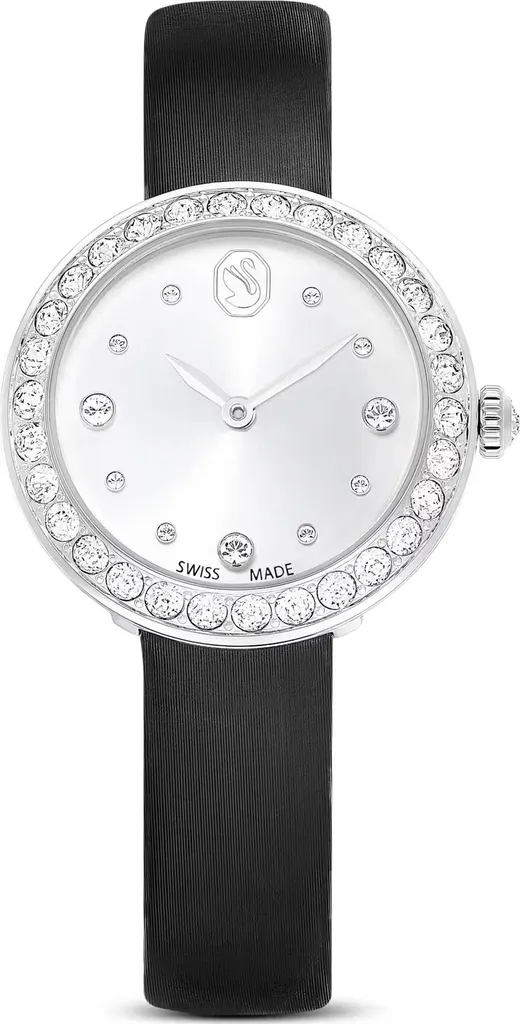 Montre Swarovski Matrix Tennis 5706663 en acier noir avec bracelet cuir
