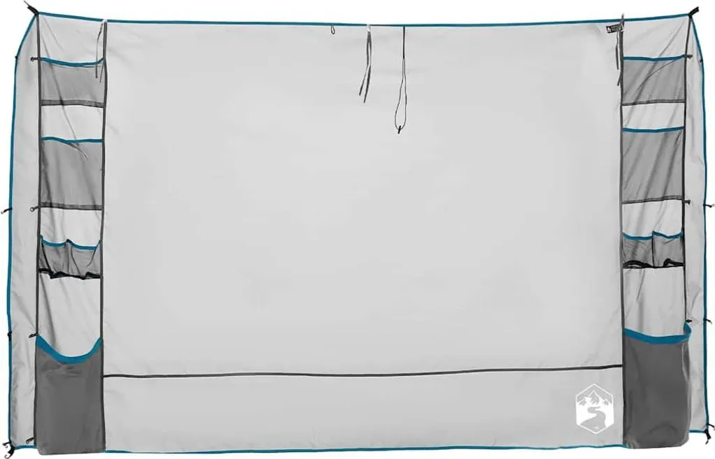Organiseur de tente suspendu 320x182 cm gris et bleu en tissu Oxford