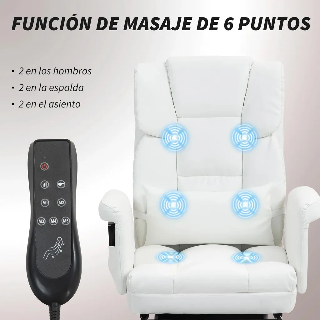 Siège de bureau confortable blanc pour télétravail et relaxation - 4