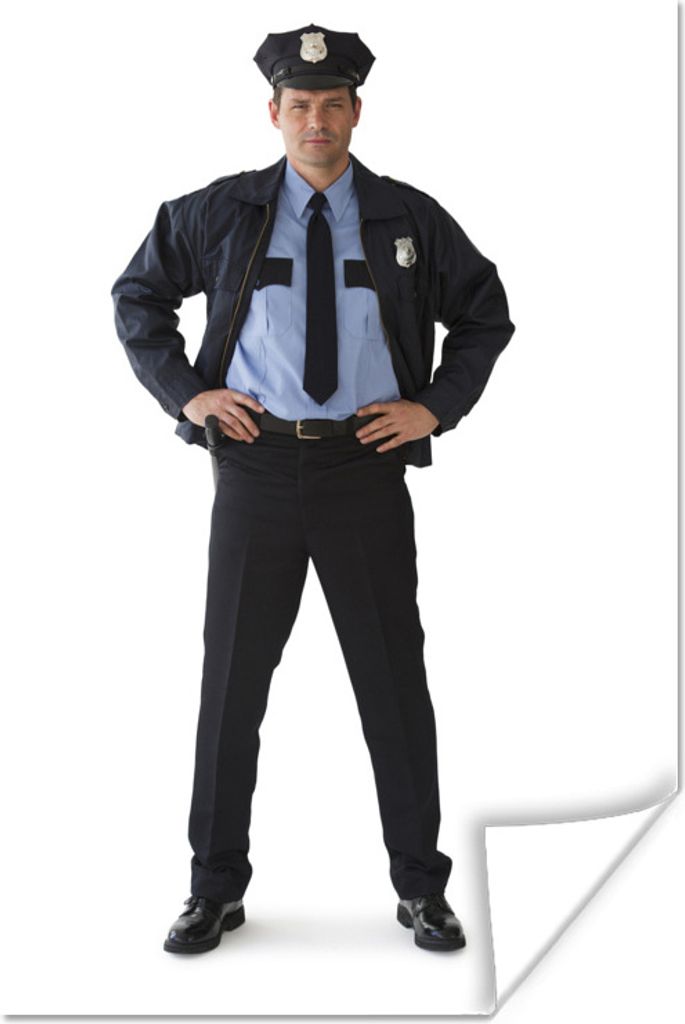 MuchoWow Poster Porträt eines Polizisten 80x120 cm - Papierdruck