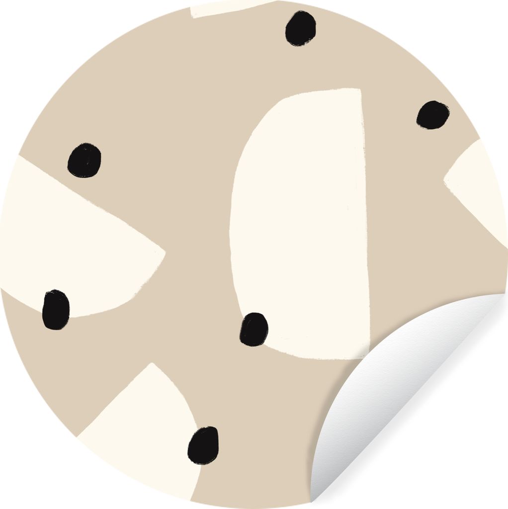 MuchoWow Runde Wandtattoo - Wandsticker Tapete Aufkleber Pastell - Abstrakt - Design Ø 100 cm Selbstklebend und Repositionierbar - Wandaufkleber...
