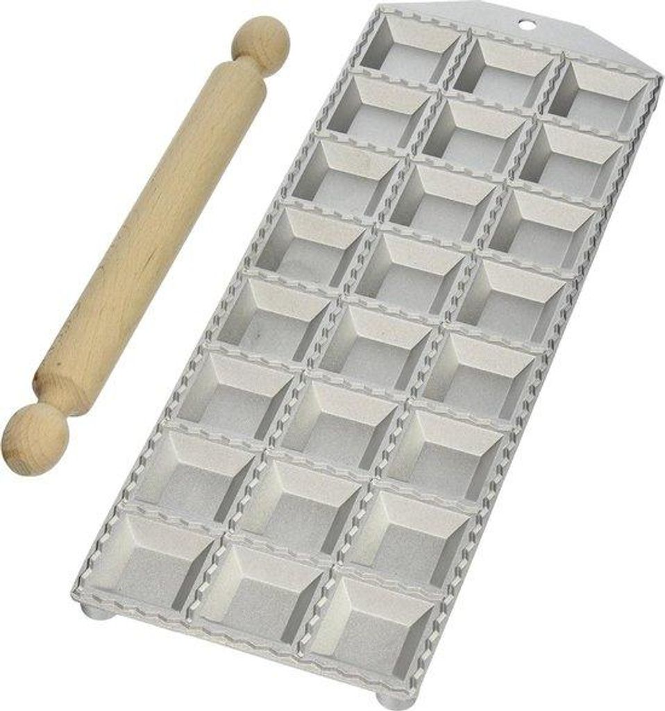 Aluminium vierkante ravioli maker met deegroller für Selbstgemachte Pasta