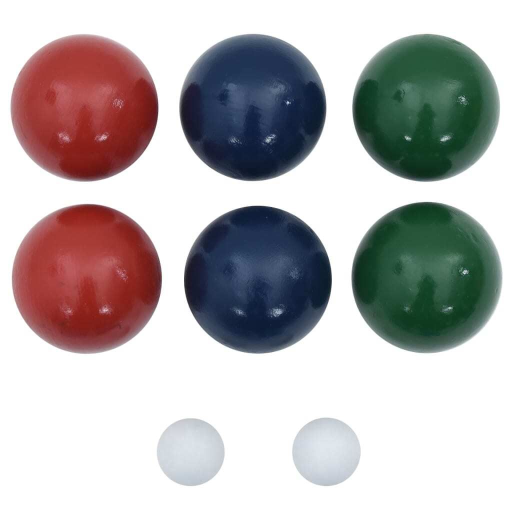 vidaXL 8-tlg. Boccia-Spielset mit Tragetasche Massivholz Produktbild 