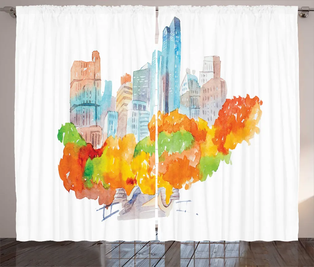Grand rideau decoratif pour salon style rustique New York 280x225cm