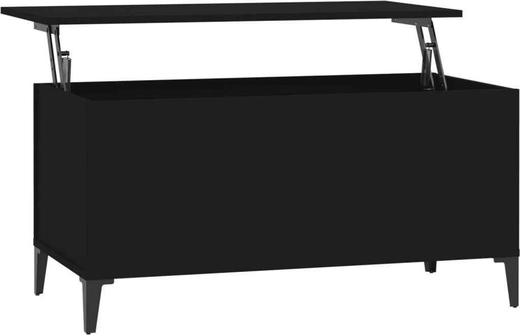 vidaXL Couchtisch Schwarz 90x44,5x45 cm Holzwerkstoff