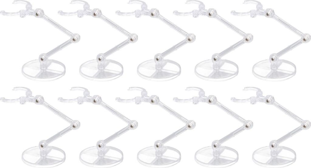 10 Sätze Puppenständer Displayhalter Actionfigurenständer Mini-Stützrahmen Kompatibel für 6-Zoll-Modelle Transparent