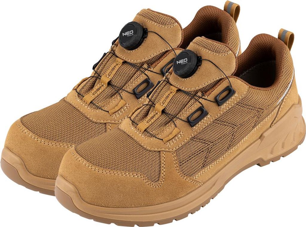 NEO TOOLS Profi Sicherheits-Halbschuhe S1 SR FO, Komposit-Zehenkappe (200J), Drehverschluss-System