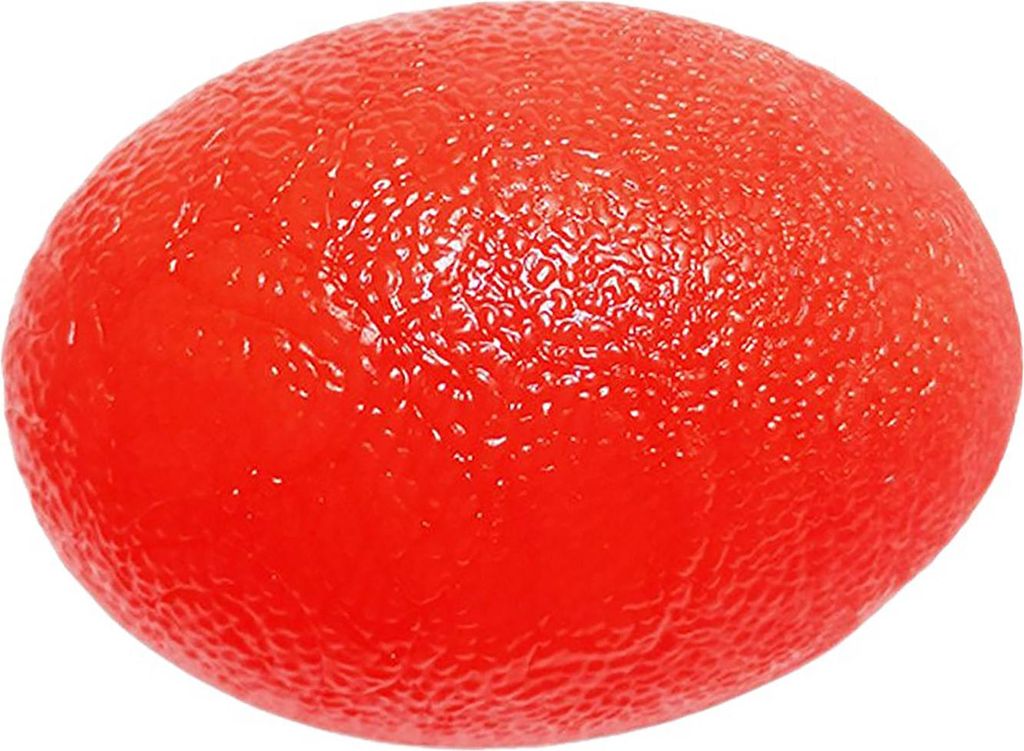 Handgriff-Stärkungsball, Silikon-Fingertrainer, stärkender Quetscher zum Stressabbau, Rot