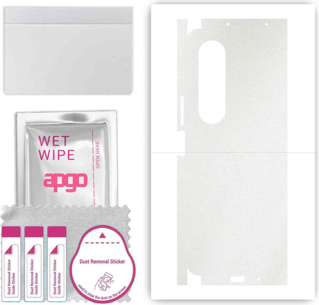 apgo Rückseite + Seiten Schutzfolie, Skin, kompatibel mit Samsung Galaxy Z Fold4, Hinten Displayschutzfolie aus Vinylfolie, kratzfest, einfache Mo...