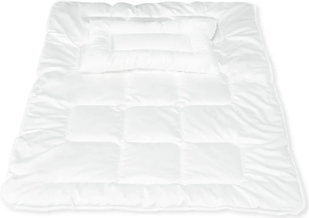 Parure de couette enfant Pinolino Allergo blanche en 100 x 135 cm doux