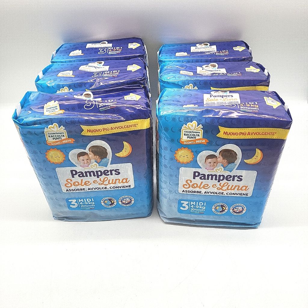 Pampers Sonne Mond Midi Windeln Größe 3 4 9 kg 120 Windeln Produktbild 