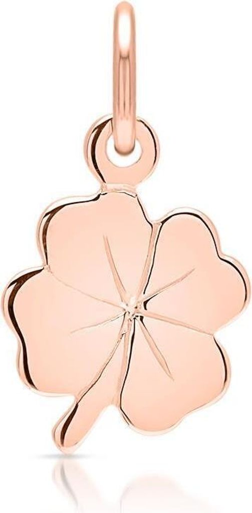 Kleeblatt Anhänger aus rosévergoldetem Silber