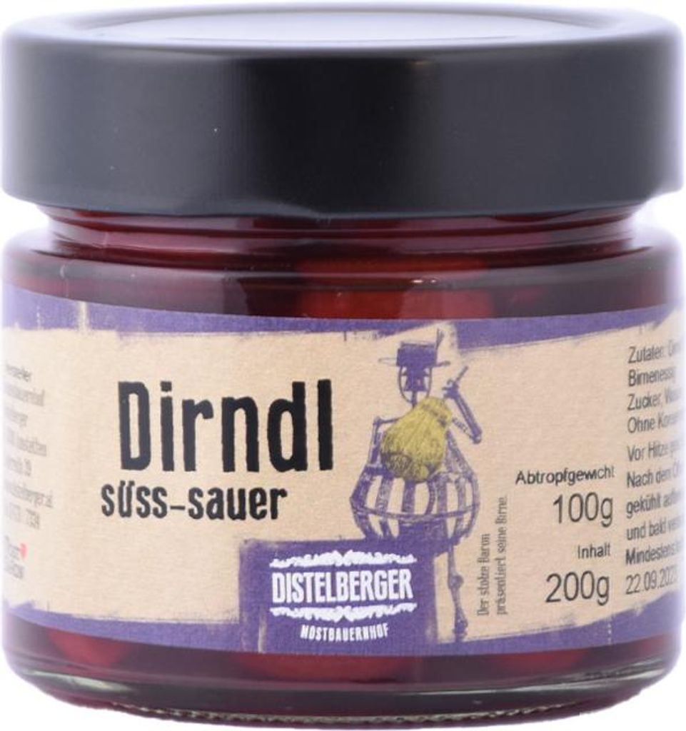 Dirndl Oliven süß-sauer 200g von Genuss-Bauernhof Distelberger