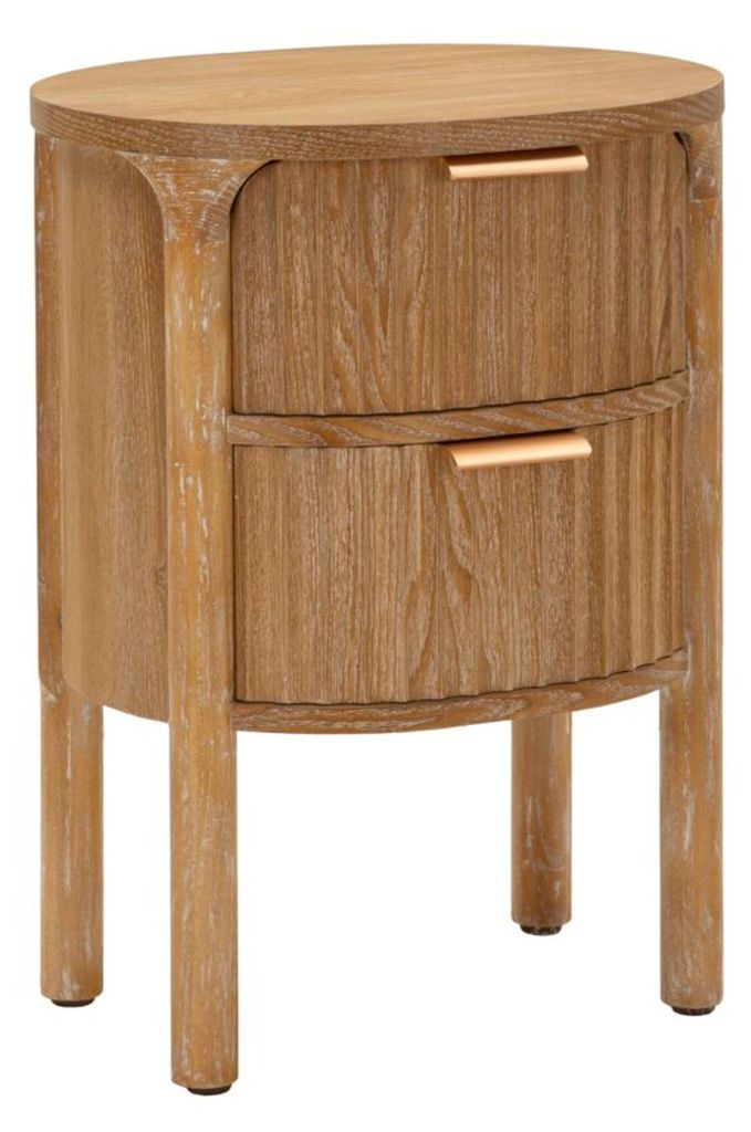 Tavolino da notte in legno di abete, MDF, dimensioni Immagine del prodotto 