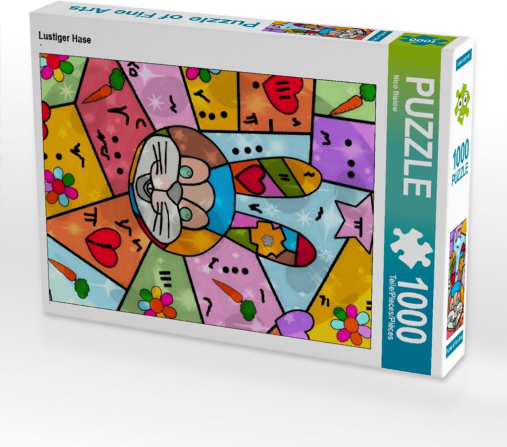 CALVENDO Puzzle Lustiger Hase | 1000 Teile Lege-Größe 64x48cm Foto-Puzzle für glückliche Stunden