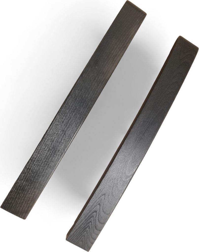 2x Ersatzarmlehnen Grau HOLZ massiv Armlehne Hochlehner Produktbild 