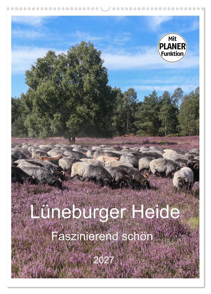 Lüneburger Heide - Faszinierend schön (Wandkalender 2027 DIN A2 hoch), CALVENDO Monatskalender