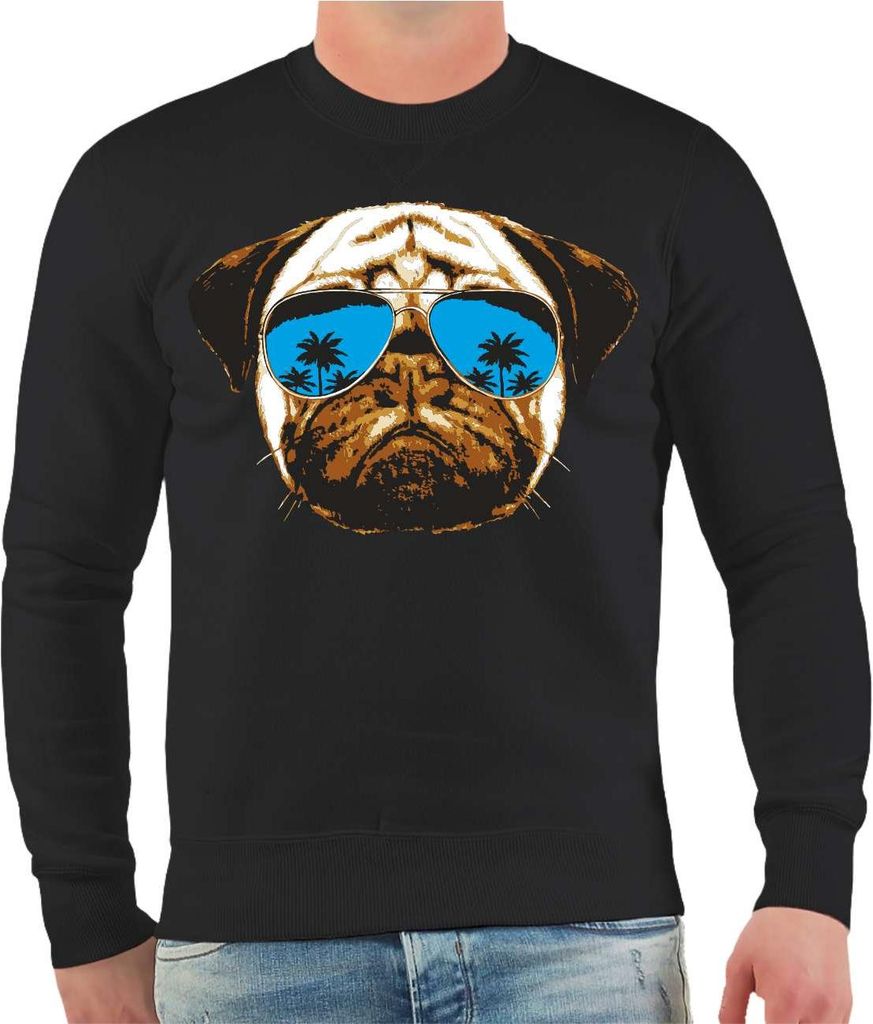 Herren Sweatshirt Mops MIAMI