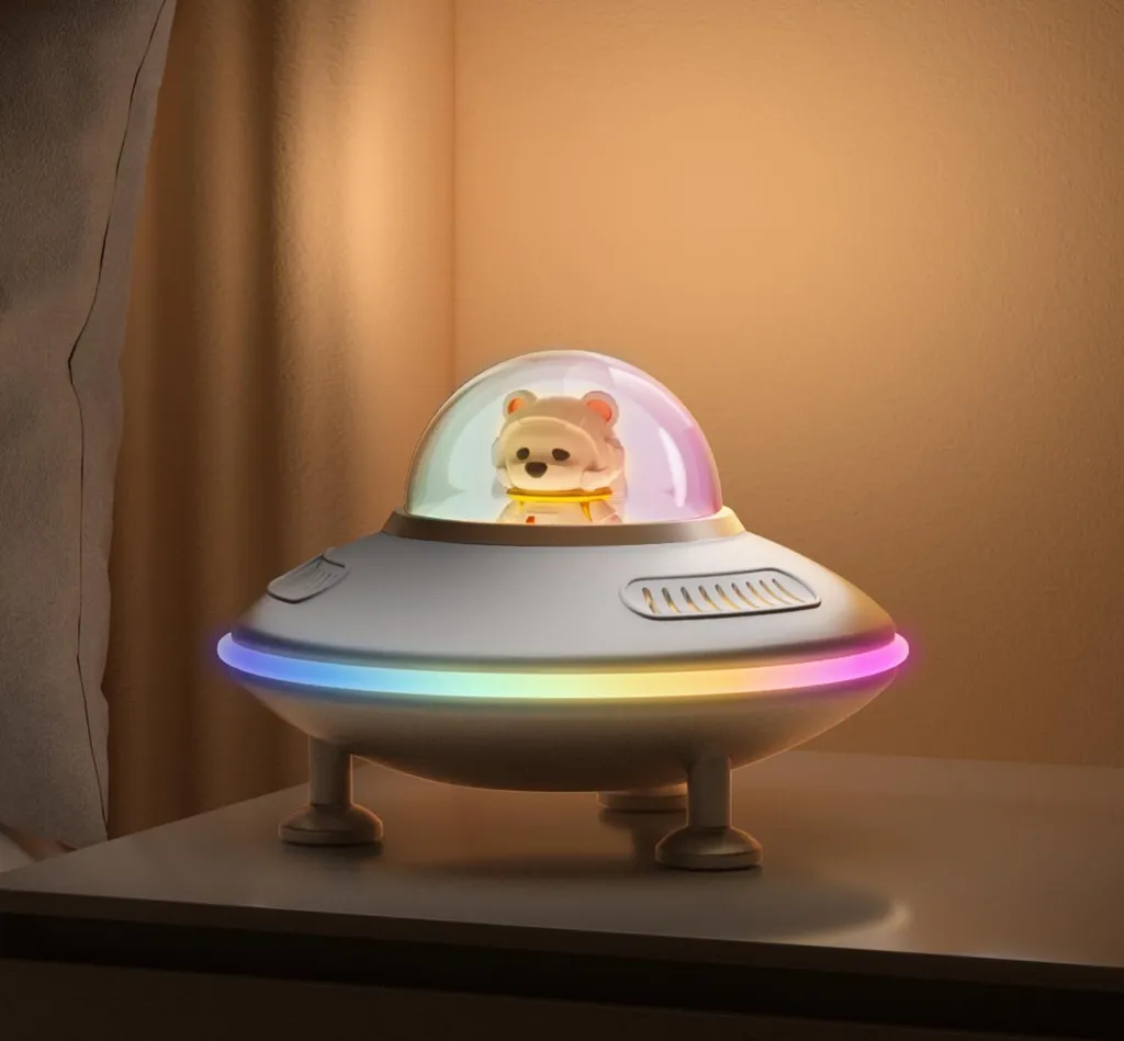 Luce Notturna Bambini con Altoparlante Bluetooth e Musica Micro SD