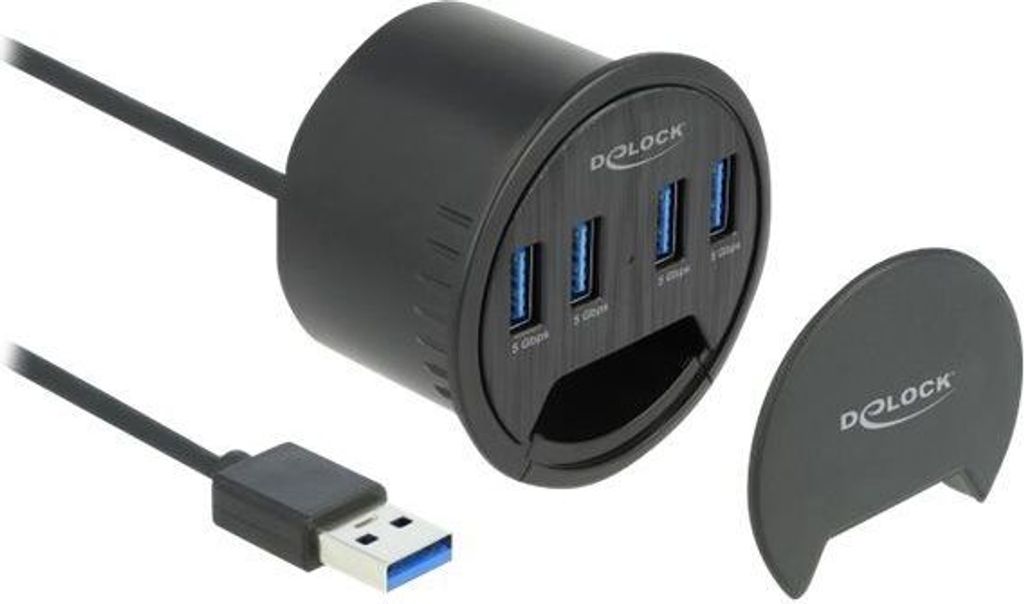 DELOCK 4 Port Tisch-Hub mit 4 x SuperSpeed USB Typ-A Port Immagine del prodotto 