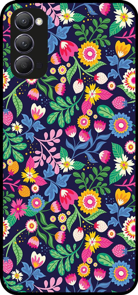 Smartphonica Handyhülle Geeignet für Oppo Reno4 5G mit blumendruck - TPU Rückseite Abdeckung Fall Blumendesign