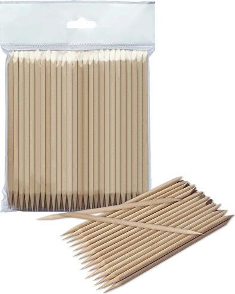 STALEKS PRO 100 Stück Orangenholzstäbe 15cm für Maniküre, Produktbild 