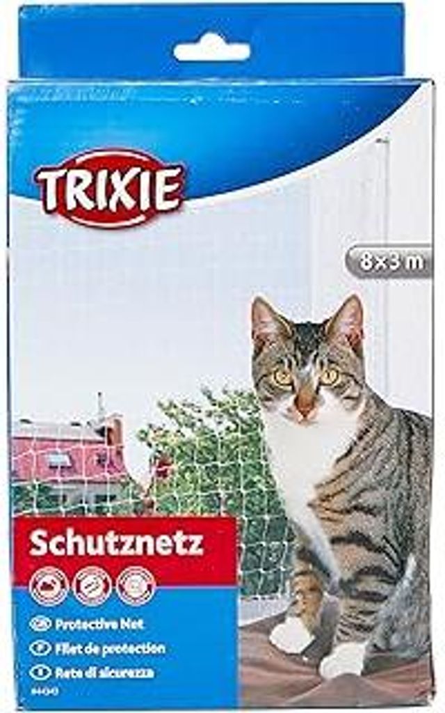 Trixie 44343 Schutznetz, 8 × 3 m, transparent