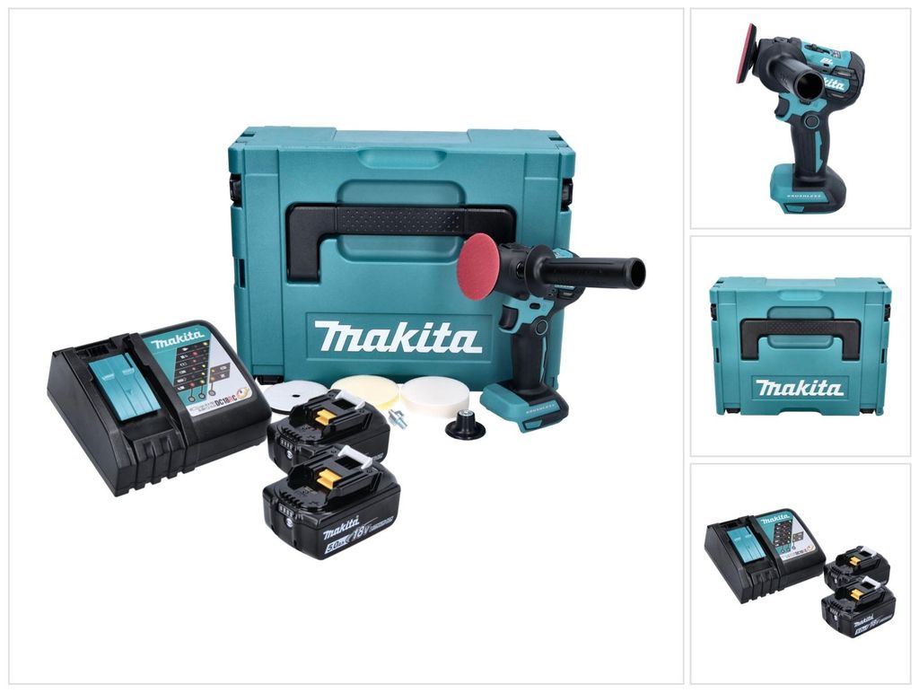 Makita DPV300RTJ Levigatrice a batteria 50/80 mm 18V Immagine del prodotto 