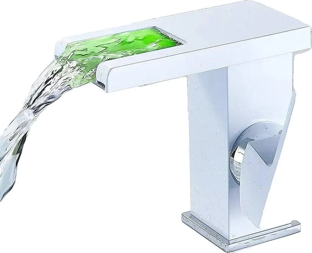 Rubinetto Ottone Cascata LED RGB 15cm - Qualità Professionale Bagno