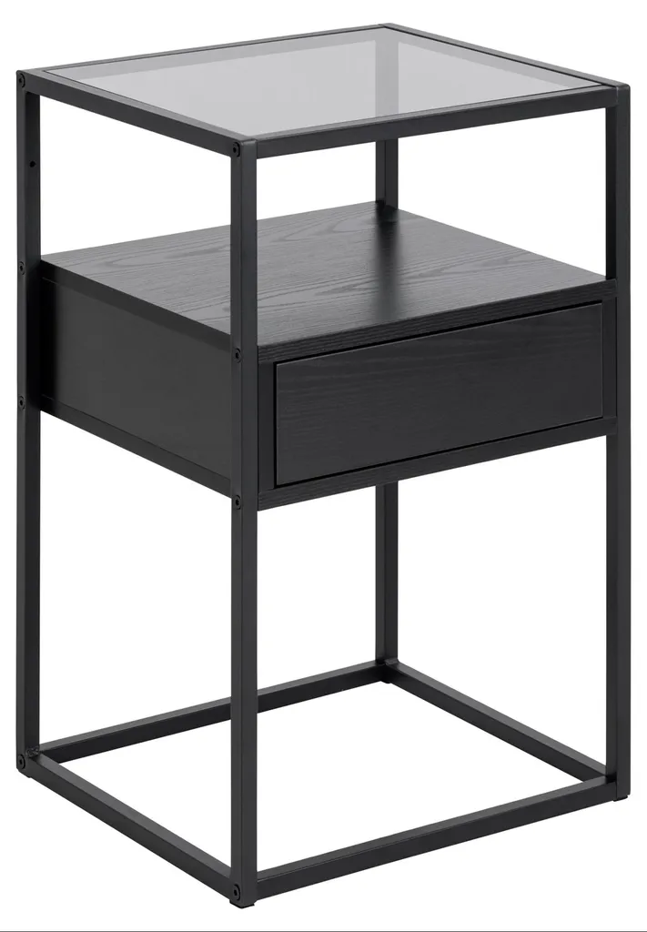 Table de nuit grise Randolf compacte pour optimiser les petits espaces - 14