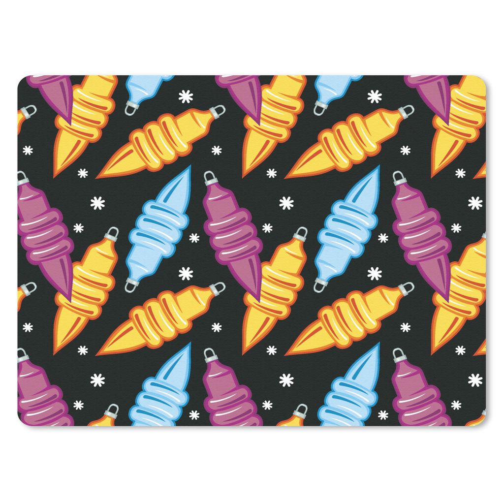 MuchoWow Mauspad Mousepad Weihnachten - Muster - Lampe 23x19 cm - Mousepads - Maus Mat - Pad - Mausunterlage - Schreibtischunterlage - Mauspad