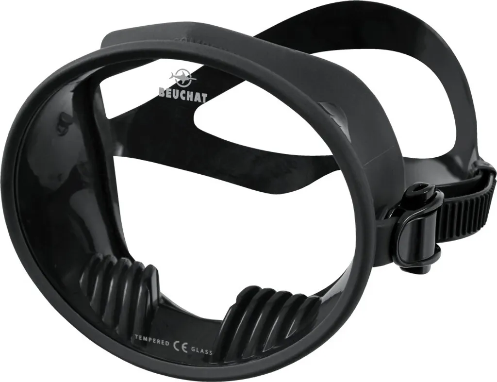 Masque Beuchat Super Compensator en Silicone Noir Style Vintage