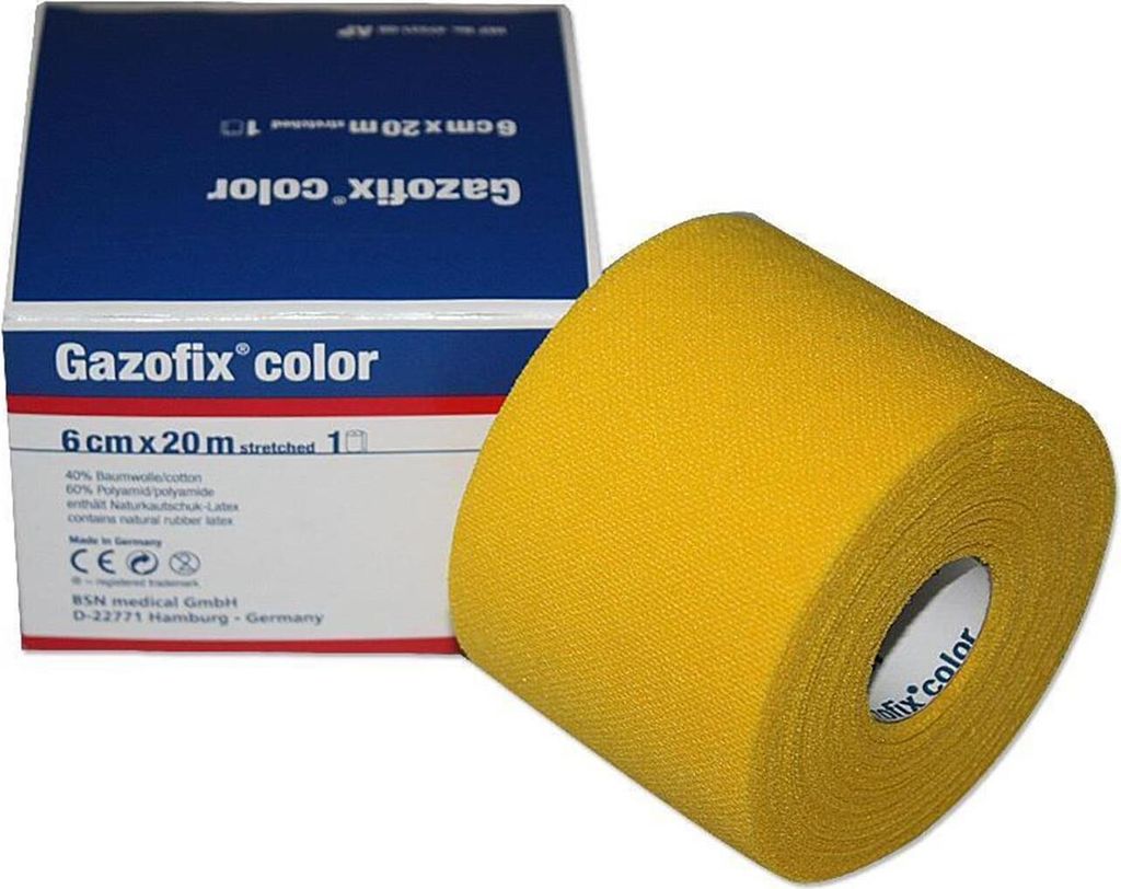 BSN Gazofix selbsthaftende Fixierbinde 20 x 6 cm gelb