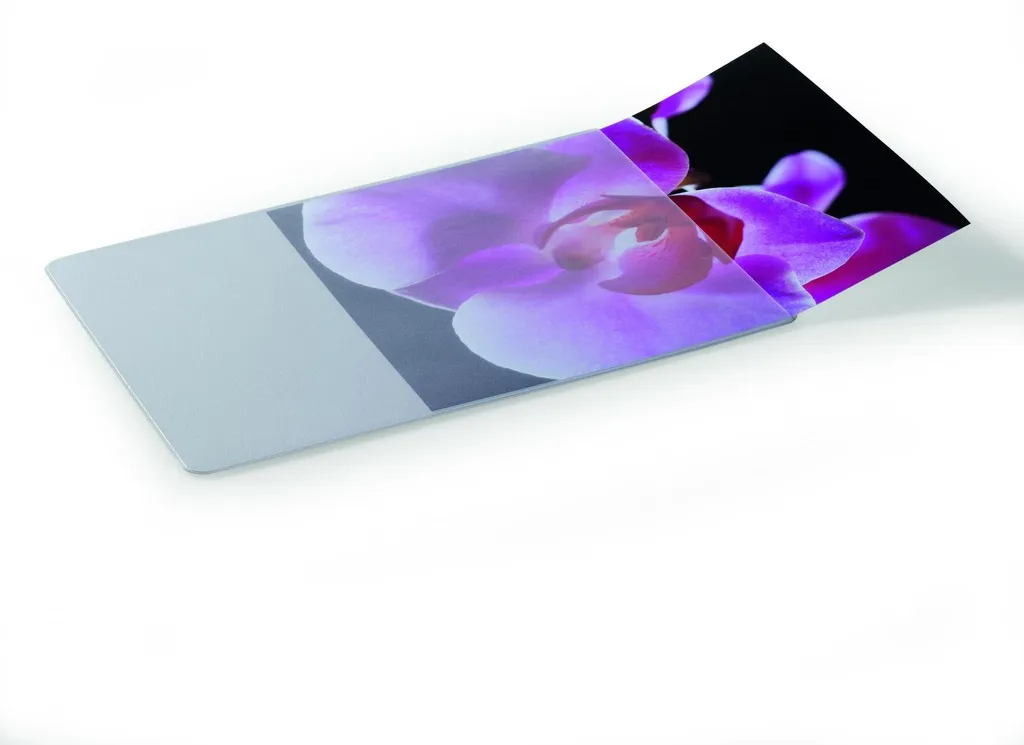 Tapis de souris anti-poussière avec protège photo transparent pour bureau
