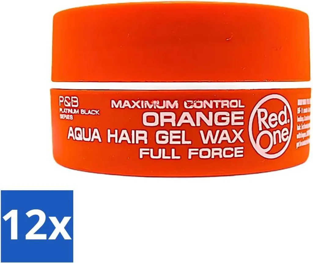 Red One Aqua Orange 150ml x 12 Pezzi | Cera Capelli Tenuta Extra Forte