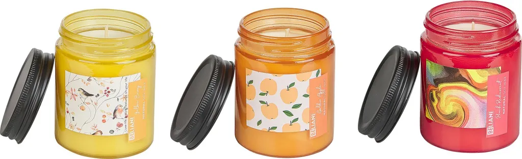 Pack bougies décoratives pour une ambiance relaxante pomme et groseille