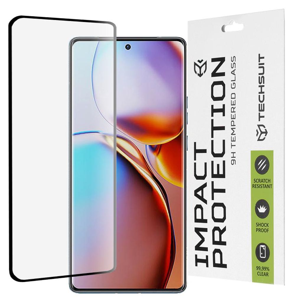 Techsuit Vollflächiges Schutzglas 111D für Motorola Edge 40 Pro - Optimaler Displayschutz KP29988