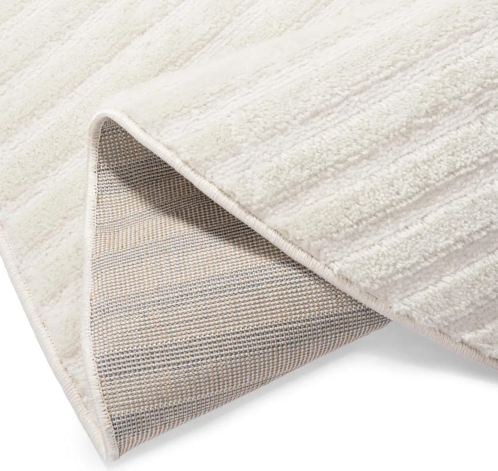 Tapis Blanc Rond 100cm Design HYGGE Soft Touch pour Décoration Moderne - 5