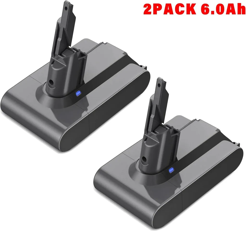Pack 2x Batterie Aspirateur 21.6V Li-ion 6000mAh, Haute Autonomie