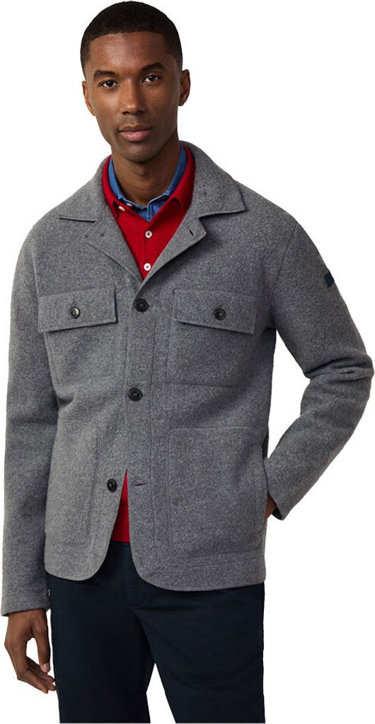 FaÇonnable Felt Wool Hybrid Überhemd Grau M Mann Grau M