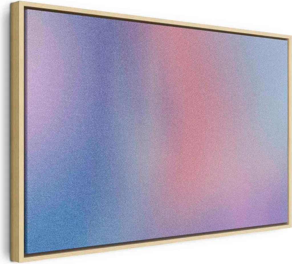 Quadro su tela italiano - Gradiente arcobaleno - Delicato gradiente multicolore che ricorda la nebbia 60x40 cm modello f-C-10089-b-a
